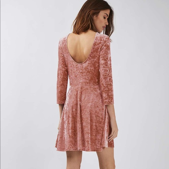 pink velvet dress topshop Topshop pink velvet dress size 10 uk #winter